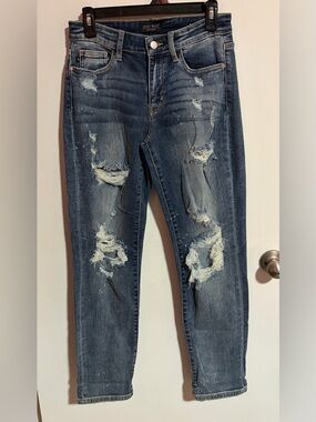 Judy Blue Los Angeles Distressed Ripped Boyfriend Jeans
